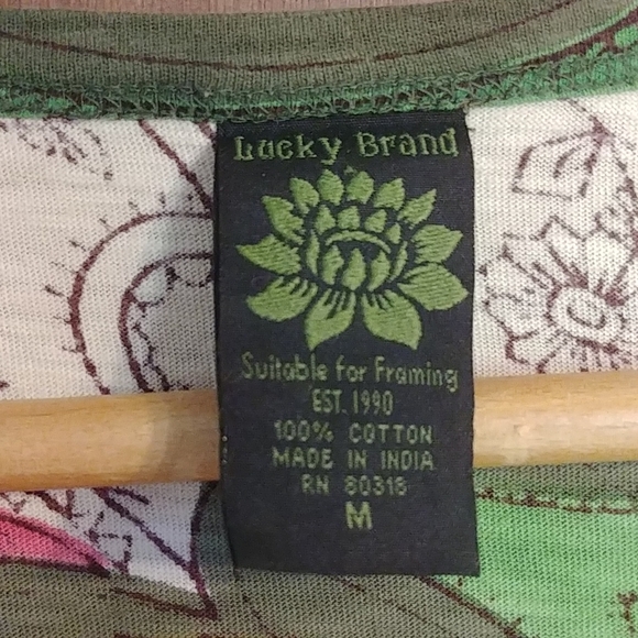 Vintage Lucky Brand Paisley Tshirt - Picture 4 of 4